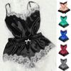 Spaghetti Strap Lace Stitching Vest Shorts Set Imitation Satin V-Neck Sleeveless Pajama Set for Wedding Night