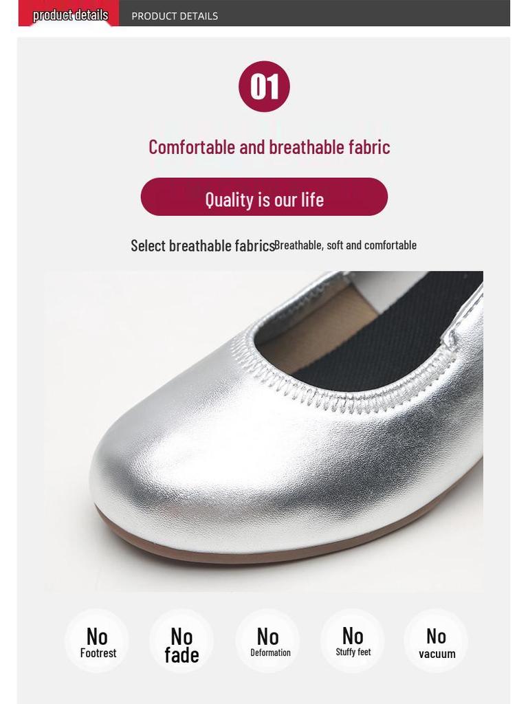 Женские серебристые туфли на среднем каблуке из мягкой кожи для бальных танцев