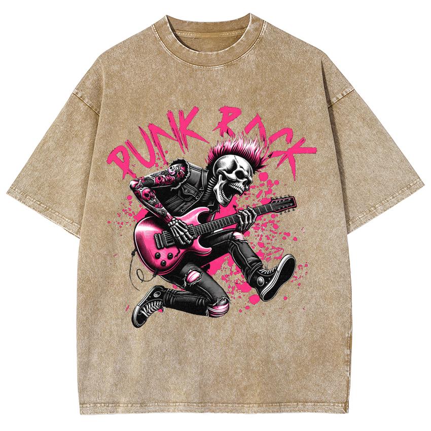 Футболка женская хлопковая с принтом черепа в стиле панк, свободная, унисекс, с коротким рукавом, винтажная, уличная, летняя