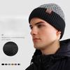 Color Blocked Wool Hat Big Head Circumference In Autumn and Winter Warm and Cold Protection Versatile Knitted Hat Ear Protection Cold Hat