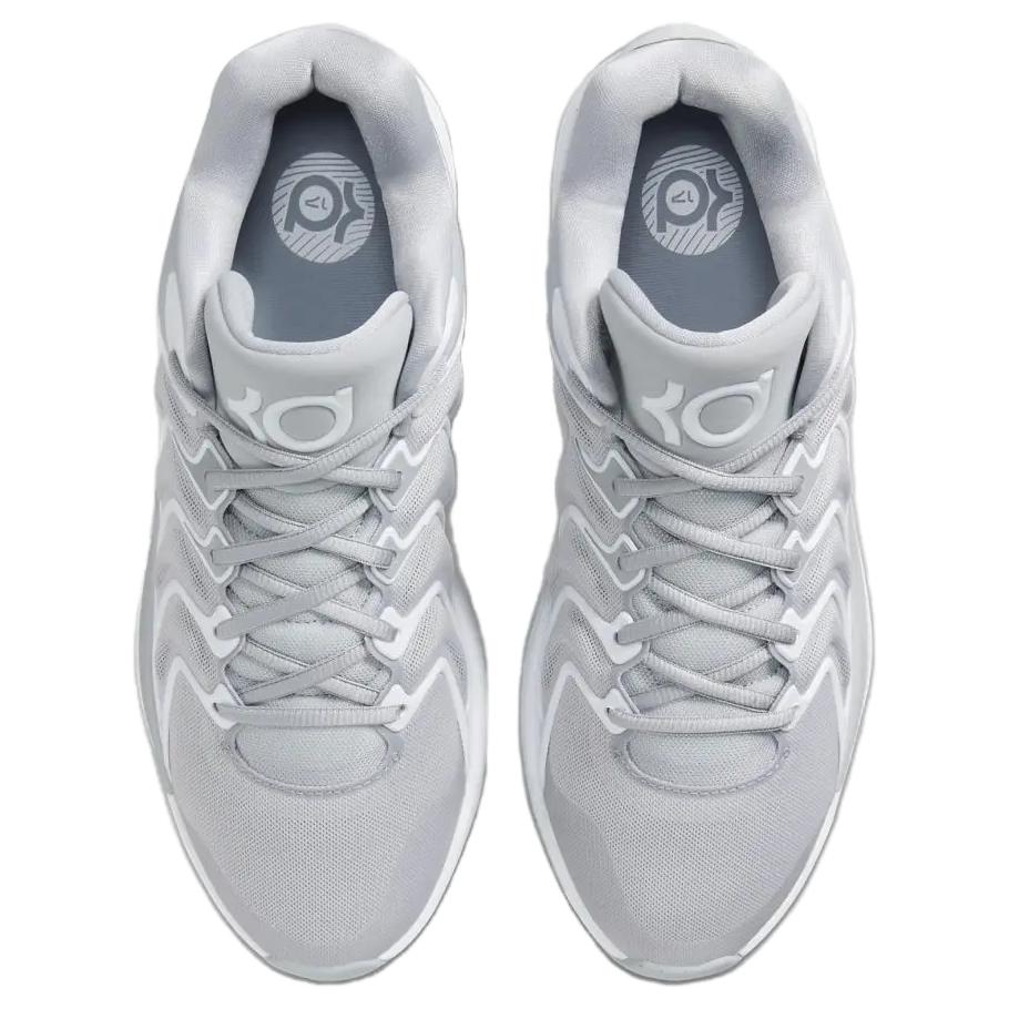 Nike Кроссовки мужские KD 17 TB Wolf Grey белые черные FV1307-002