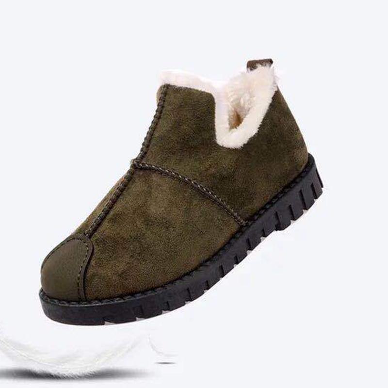 Осенние и зимние ботинки. Хлопковая обувь. Женская зимняя теплая и бархатная универсальная повседневная обувь. Нескользящая хлопковая обувь на плоской подошве с педалью.