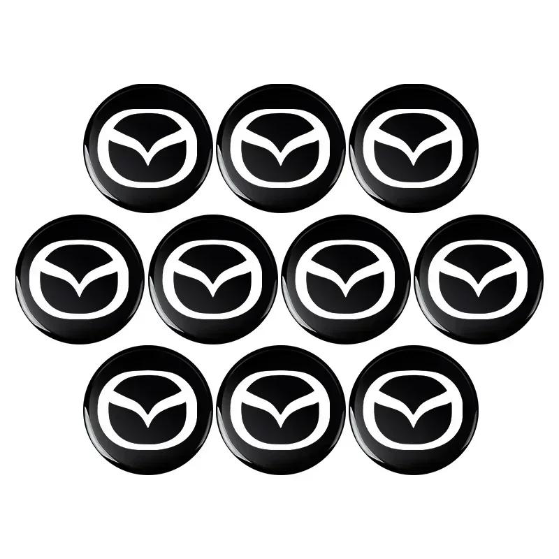 Auto Accessories Car Key Stickers Emblem Car Goods 14MM Remote For Mazda 2 3 4 5 6 7 8 CX5 2 CX3 CX9 MX5 RX8 Axela Demio MS GJI
