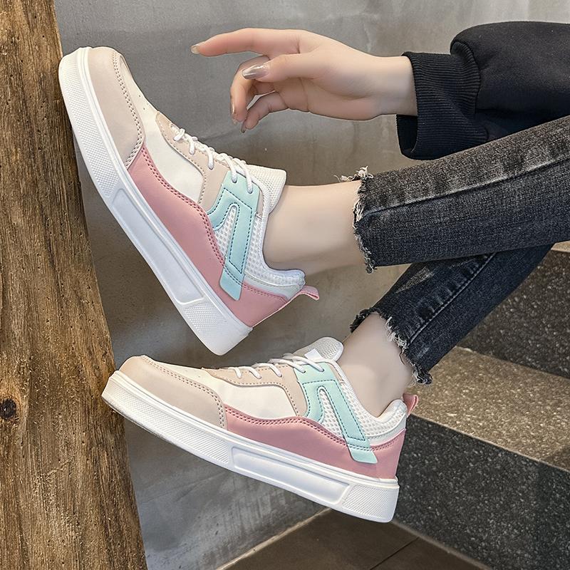 TUINANLE Женская повседневная обувь, кожаные туфли для скейтборда на шнуровке, женские нескользящие кроссовки на платформе