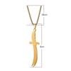Imam Ali Zolfikar Sword Necklace Pendant Stainless Steel Men'S Amulet Islamic Muslim Jewelry Gift