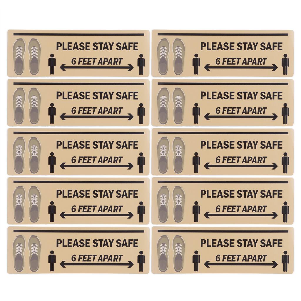 2 комплекта наклейка на пол знак безопасной дистанции маркер предупреждающая наклейка для магазина больницы школы B004