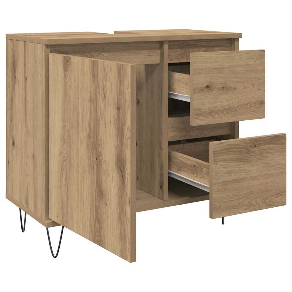 Artisan Oak Washbasin Cabinet 65 x 33 x 60 cm Particleboard