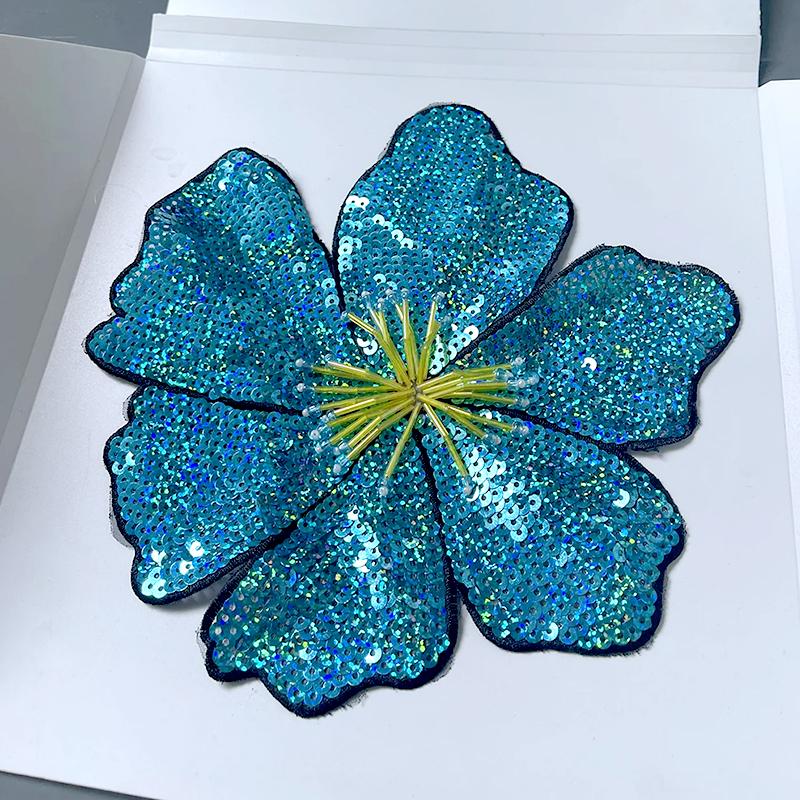 1 шт. Цветы Нашивки Модные Аксессуары Для Платья Сумка Декор Блестки Печать DIY Вышитая Аппликация Одежда Сшить Ручной Работы Нашивки