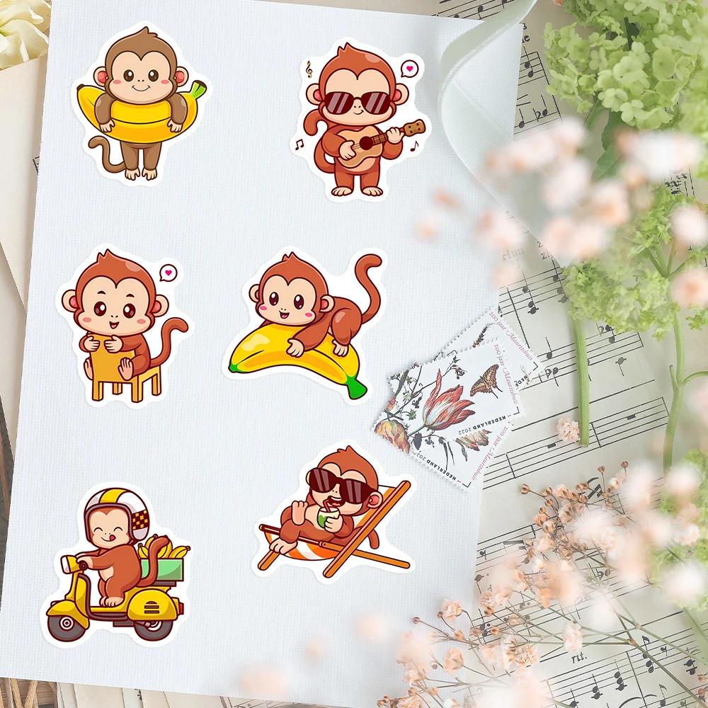 Мультяшные наклейки с обезьянками Веселая детская DIY игрушка Подарок Декоративная наклейка для скрапбукинга, джанк-журналов, ноутбука, телефона, багажа, бутылки Водонепроницаемая