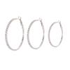 Large Rhinestone Hoop Earrings for Women Big Cubic Zirconia Thin Round Hoop Earrings Sparkly Hypoallergenic Jewelry Gift