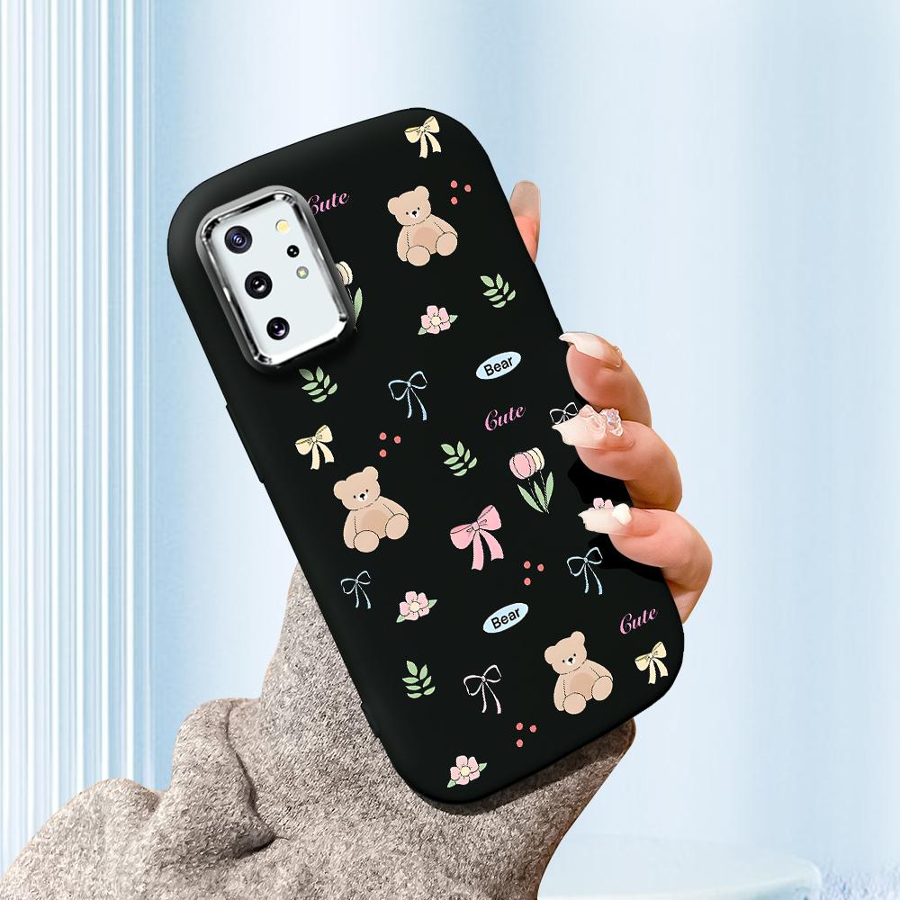 Сплошной цвет с серебряным краем линзы, жирный корпус, Мягкий ТПУ, жидкий силиконовый чехол, противоударный чехол для телефона для Xiaomi Redmi Samsung