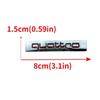 8x1.5cm Car Front Grille Badge for f2 Quatrro RS5 SQ3 RSQ7 S4 A6L Q7 RS3 RS4 A5 S3 A3 A4L Q5 A7 Q3 SQ5 Emblem Auto Accessories