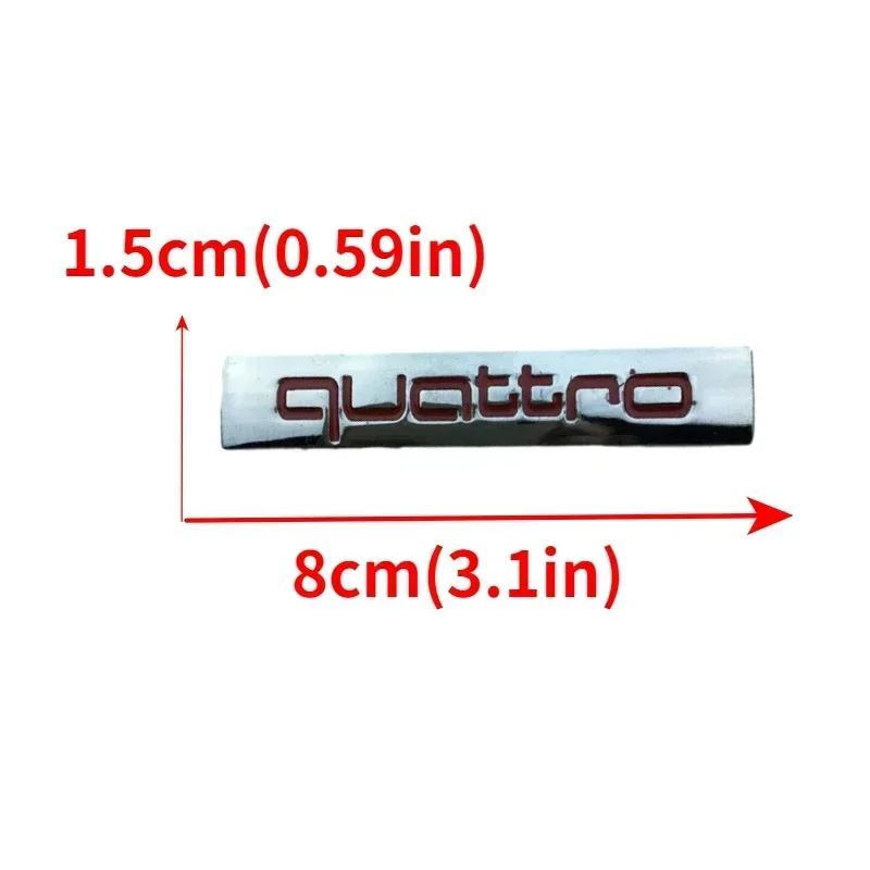 8x1.5cm Car Front Grille Badge for f2 Quatrro RS5 SQ3 RSQ7 S4 A6L Q7 RS3 RS4 A5 S3 A3 A4L Q5 A7 Q3 SQ5 Emblem Auto Accessories