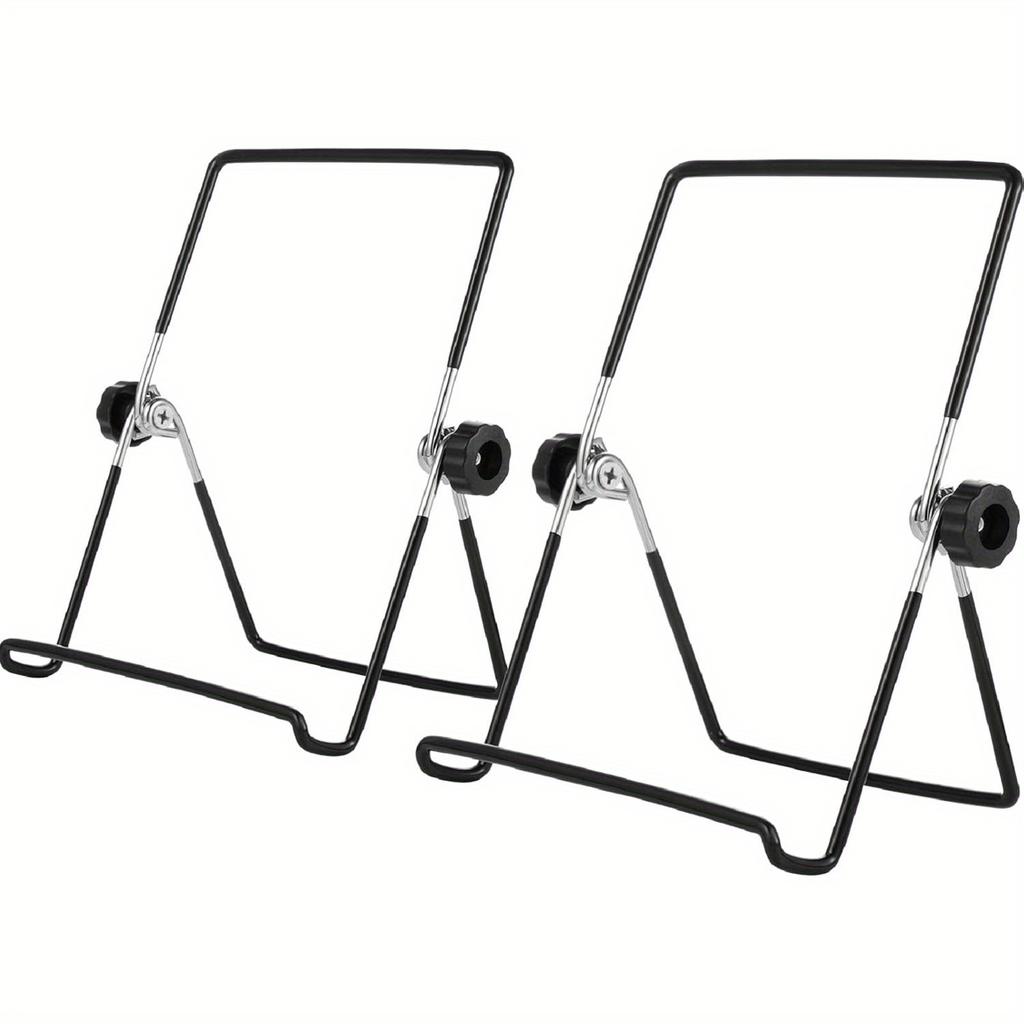 3 Piece Plate Holder Easel, Photo Frame Holder, Adjustable Foldable Tablet Iron Display Stand for Displaying Photos, Plates, Recipes