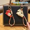 Kawaii Cartoon Pony Keychain Chinese Style Good Luck Pony Pendant Handmade Mini Stuffed Animal Keyring Car Decoration