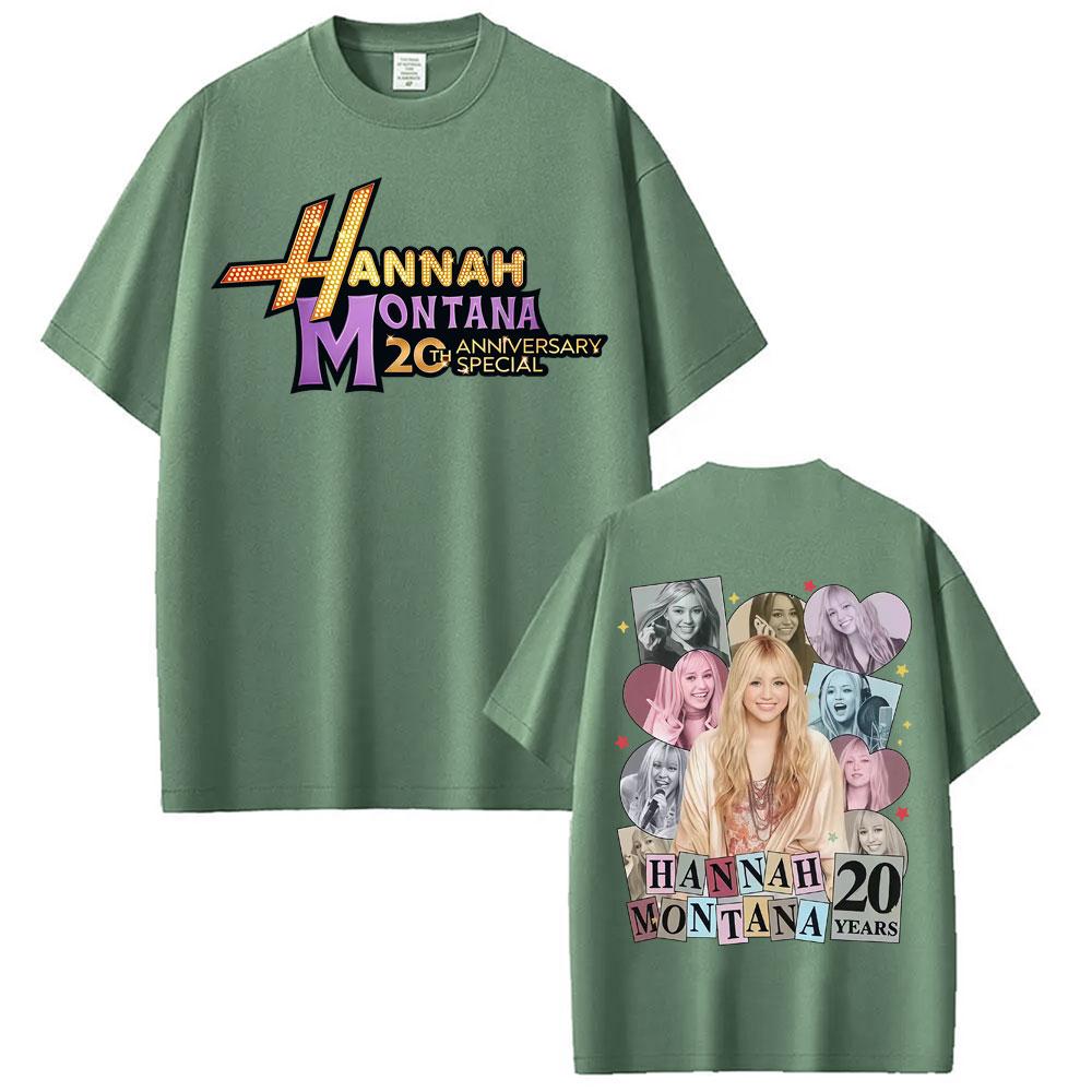 Pop Star Hannah Montana 20 Years Graphic Tshirt Men Women Clothes Harajuku High Street T Shirts 100 Cotton Oversized Tshirts
