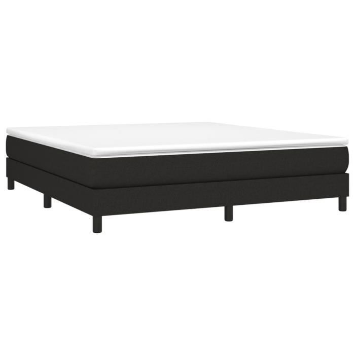 3144095 vidaXL Divan Bed with Mattress Black 180x200 Cm Fabric