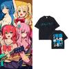 Washed Vintage Anime Bocchi The Rock Gotoh Hitori Graphic Tshirt Men Women Casual Cotton Oversized T Shirts Streetwear Unisex