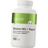 Betaine Hydrochloride and Pepsin, Betaine HCl + Pepsin, 100caps (72250018)