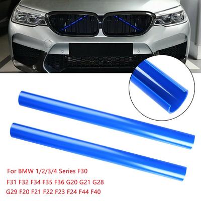 V-образная накладка на решетку радиатора, 2 шт., синяя для BMW F30 F31 F32 F33 F34 F35