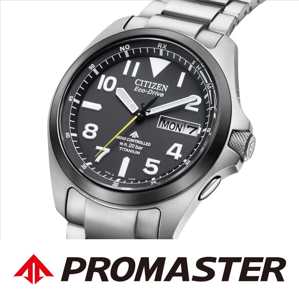 [CITIZEN] Часы PROMASTER (Радиоуправляемые / Водонепроницаемость 20 АТМ / Легко читаемые) PMD56-2952 Титановые Легкие Люминесцентные Дата День Eco-Drive Солнечные