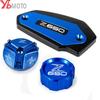 For Kawasaki Z650 Z 650 2017-  2022 Accessories Motorcycle Front Rear Brake Fluid Cover Engine Oil Filler Cap Protector
