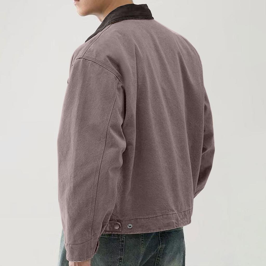 Men's Solid Color Camouflage Outdoor Sports Jacket Men's Pocket Button Casual Jacket