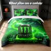 Monster Energy Design Bed Bedding Set 1 Duvet Cover + 2 Pillowcases Soft Breathable Household Bed Linens