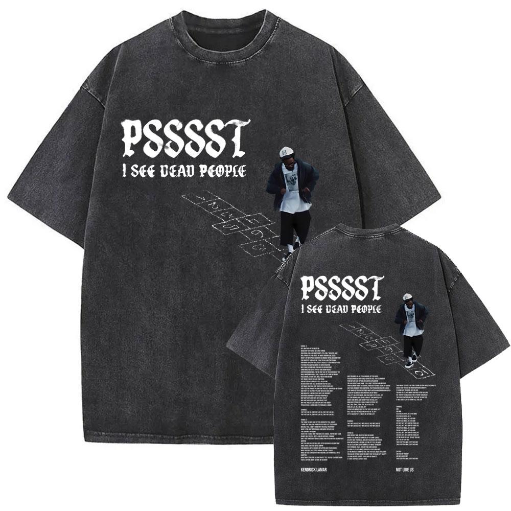 Limited Rapper Kendrick Lamar They Not Like Us Washed Vintage Tshirt Summer Men Women Hip Hop Oversized Street Crewneck T Shirt
