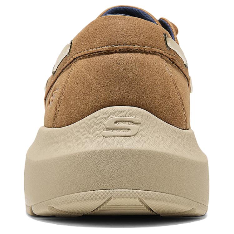 Skechers Повседневная удобная универсальная повседневная кожаная обувь мужская обувь коричневая 205702-TAN