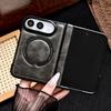 For iPhone Duo Fold Case Luxury PU leather skin-friendly Magnetic Protective Back Cover MagSafe Wireless Charging Phone Shell