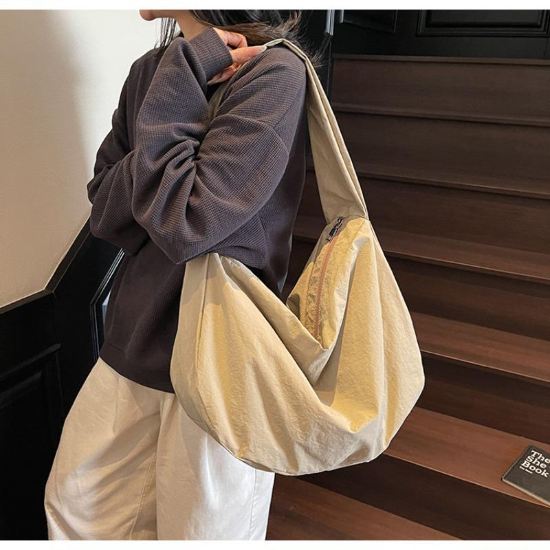 Нейлоновая тканевая сумка-мессенджер новая универсальная сумка-пельмень простая универсальная большая вместимость классная сумка через плечо