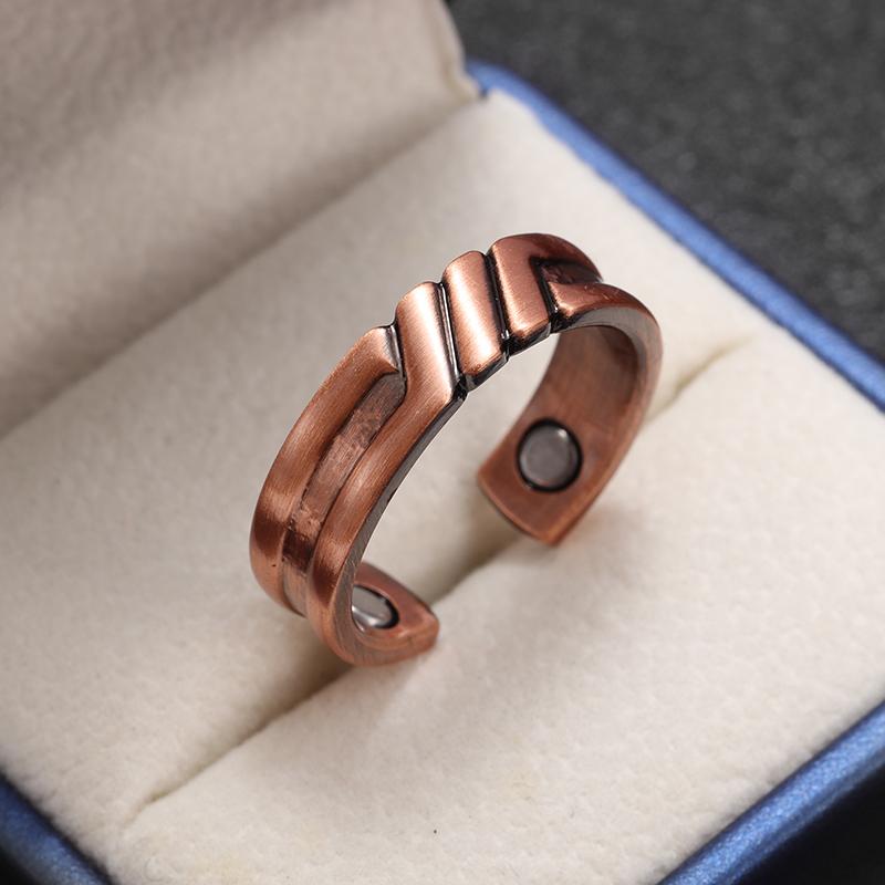 Ретро Волна Медное Магнитное Кольцо Креативное Открывающееся Ювелирные Аксессуары для Мужчин Женщин Мода Многофункциональное