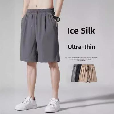 Мужские повседневные спортивные шорты Black Ice Silk Five-Point