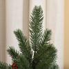 Mini Christmas tree Christmas decoration, including ornaments, red berries, 50 cm high, including cement base, green + multicoloured