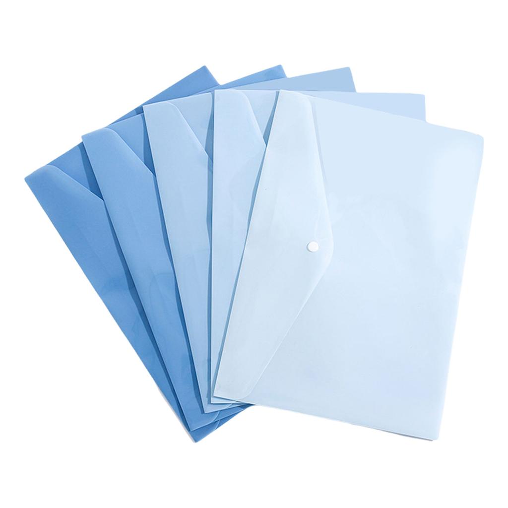 Snap Button Closure File Bag File Envelope Water Resistant Document Pouches Letter Size File Folder Hold 50 Sheets