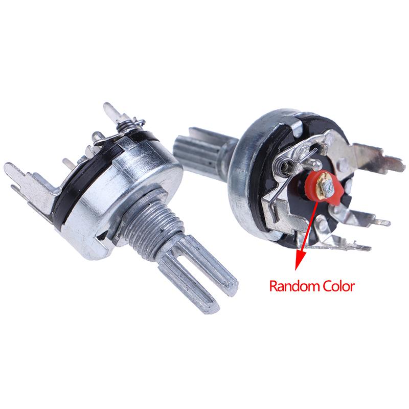 5 шт. Потенциометр Rv17 с переключателем B1K 2K 5K 10K 20K 50K Длина ручки 15 мм 5-контактный Потенциометр с угольной пленкой и переключателем