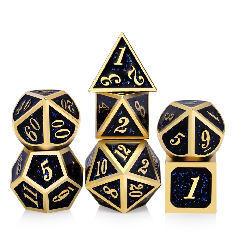 Набор кубиков DND, кубики Dungeons and Dragons с металлическими кубиками D20 Набор для D и D кубиков или ролевых игр MTG Настольные настольные игры, Shadowrun Pathfinder