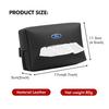 Universal Car Leather Tissue Box Vehicle Console Tissue Storage Bag For Ford Fiesta Ranger Mondeo Escape Ecosport Fusion