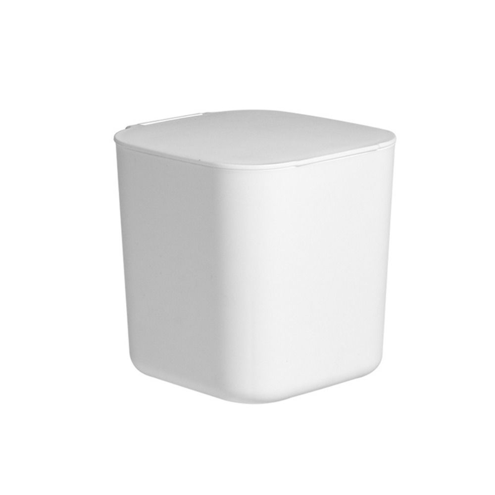 Storage Box Plastic Mini Desktop Bin Large Capacity Nordic Style Small Trashcan Portable Square Garbage Holder Office