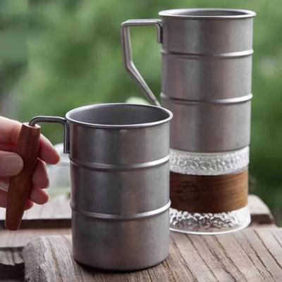 Кружка для кофе из нержавеющей стали 304, портативная дорожная кружка, стакан для воды, чая, кружка для молока, бокал для крафтовых коктейлей для работы, улицы, школы