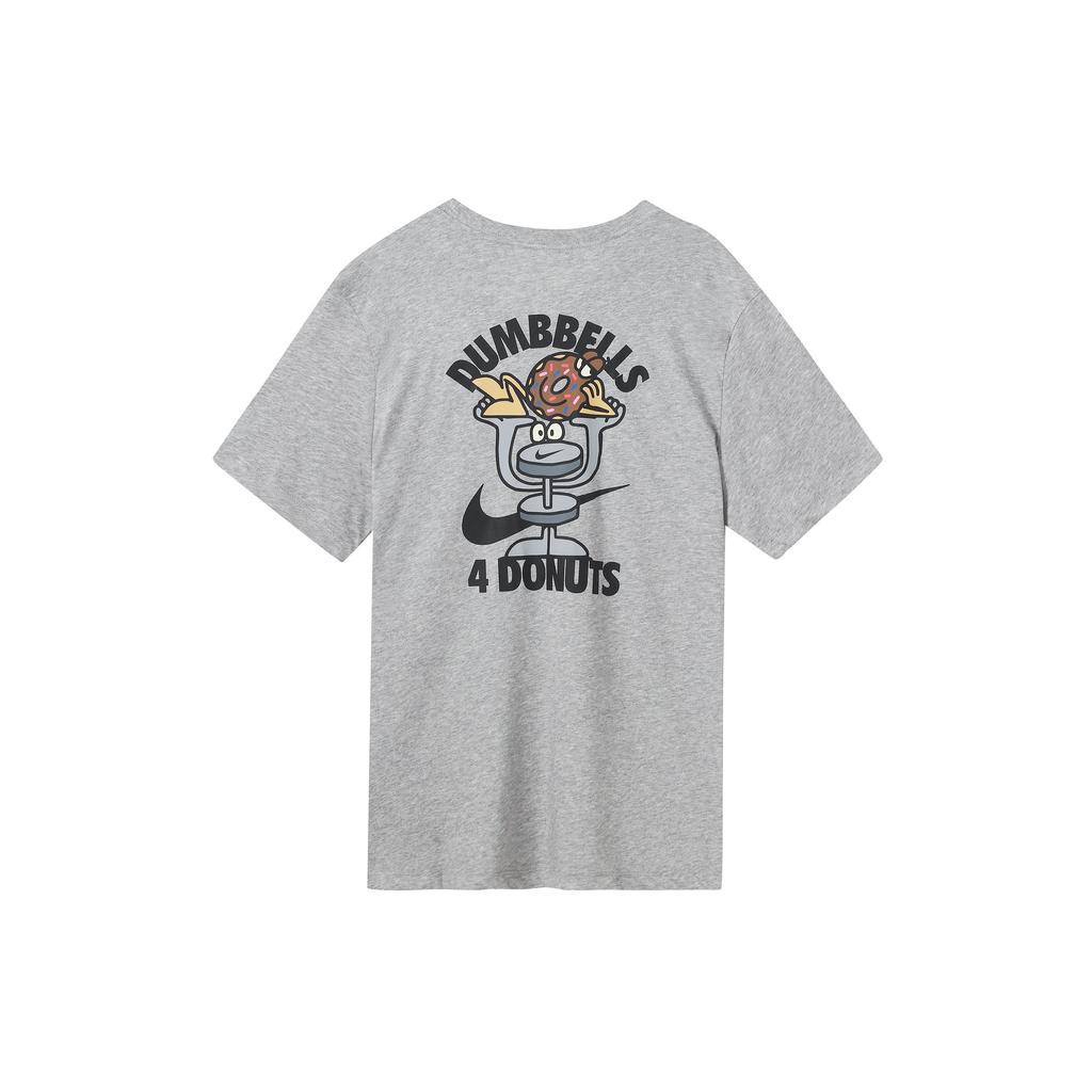 Nike Dri-Fit мультяшный узор с буквенным принтом, футболка с круглым вырезом и короткими рукавами, мужские топы, серые, FD0139-063