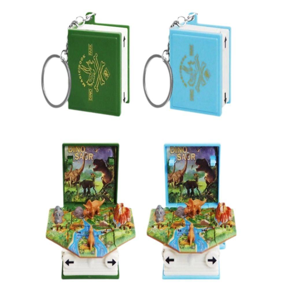 Party Favors 3D Books Keychain Toys Mini Dinosaurs Figures Book Fashion 3D Dinosaur Toys