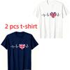 Fun I Love England Pattern Print Men's T-shirt Summer Men's and Women's Casual Fashion Tops Men's Short Sleeve T-shirt Oversize Clothing