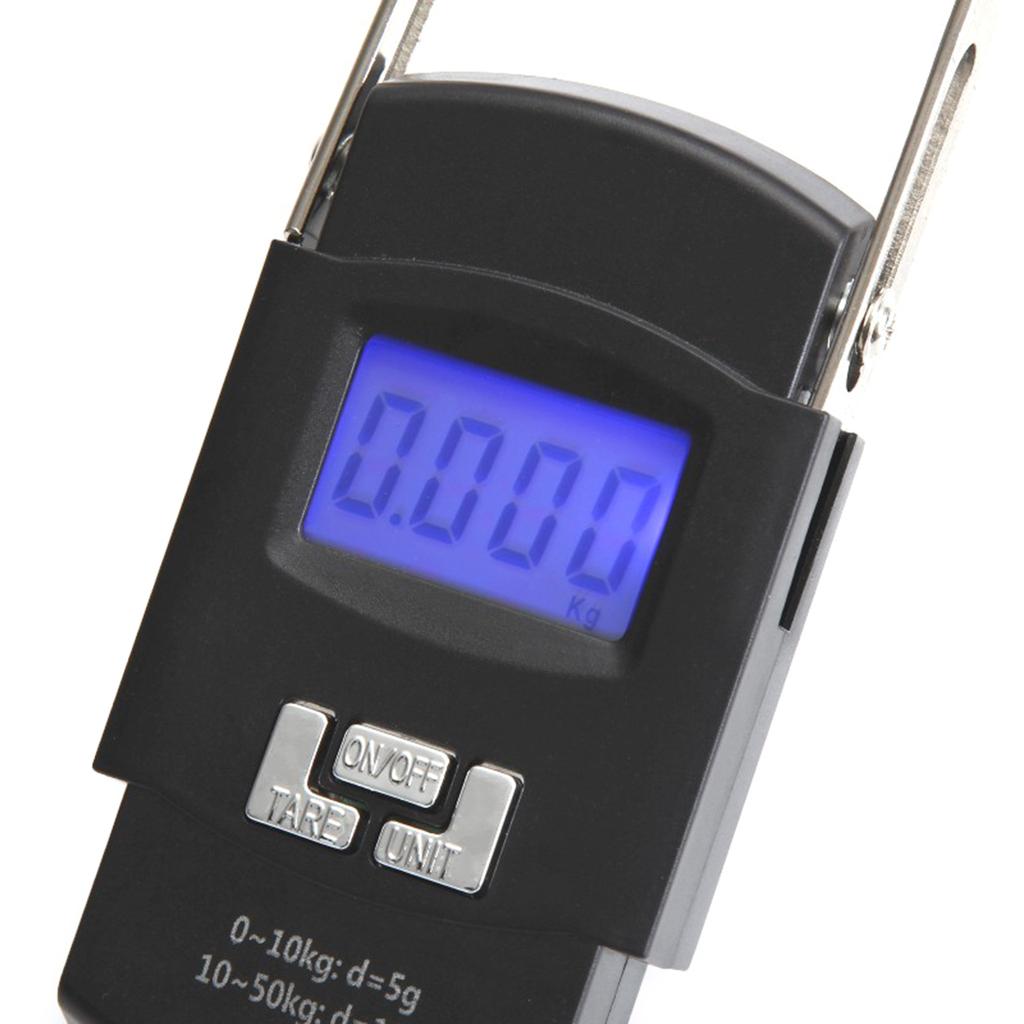 Рыбные весы 110 фунтов/50 кг весы для багажа с ЖК-дисплеем с подсветкой цифровые рыболовные весы портативные подвесные весы чемоданные весы