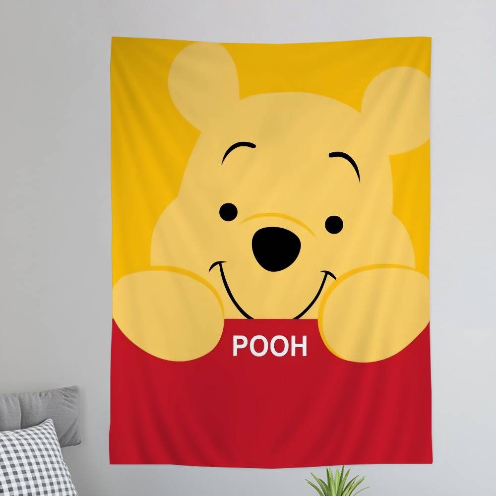 Winnie Cute the Anime Pooh DIY Wall Tapestry Hanging Tarot Hippie Wall Rugs Dorm Home Decor
