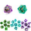 7PCS Crystal Resin Dragon Eye Dice Board Game Game Dices Gift Halloween Longan Dice  Party