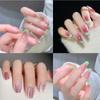 Искусственные ногти Накладные ногти Носимые маникюрные накладные ногти Съемные французские накладные ногти Девушка