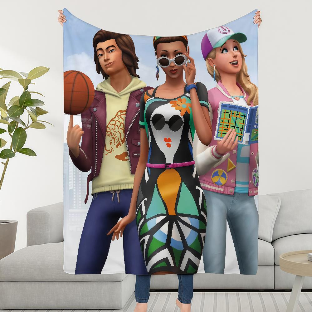 Плед-покрывало S-Sims 4, суперуютный, плюшевый, для гостиной, дивана, игр, дивана, детский, подарки на день рождения