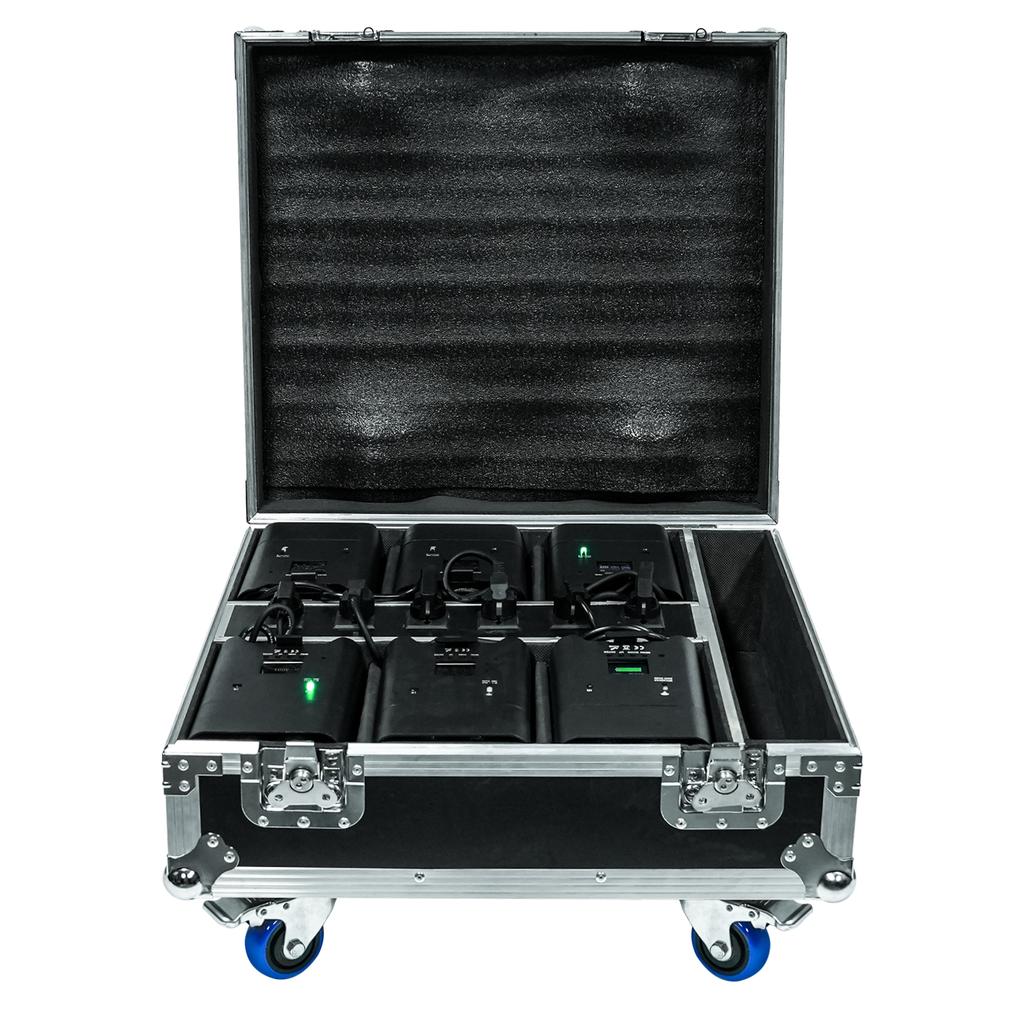 U`King 6x18w LED Wireless Uplights RGBWA UV 6in1 Battery Powered Par Lights With Charging Flight Case for DJ Wedding Party Event